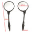 Motorcycle Round Rear View Side Mirror Folding M10x1.25mm - 7