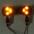 12V 4 LED Motorcycle Skull Turn Signal Indicator Amber Light Black - 10