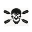 Decal Sticker Oars Kayak Paddle Fishing Skull Canoe Car Truck Vinyl - 1