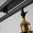 Metal Light Adjustable American Loft 3 Heads Glass Flush Mount Vintage - 6