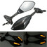 YZF R1 R6 Mirror YAMAHA LED Turn Signal Honda Suzuki Carbon - 1