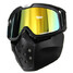 Goggles Modular Face Mask Shield Detachable Motorcycle Helmet Yellow Lens - 7