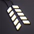 Light Yellow Square COB LED DRL 800LM White Pair Shape Daytime Running Fog Turn Signal - 4