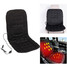 Padded Black Electric Car Front Seat Cushion Thermal Universal 12V Heating - 2