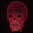 Colorful Table Lamp Led Decoration Usb 3d Skull - 2