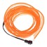EL Wire Neon Glow Orange Meter Car Light With Car Charger - 1