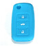 VW SEAT SKODA Remote Flip Key Fob Case 3 Buttons Soft Silicone - 4