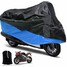 Motorcycle Rain UV Dust Cover Dust Bike Protector Blue Black - 1