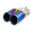 Car Decoration Stainless Steel Dual Universal 63MM Pipes Exhaust Pipe Muffler Diameter - 3