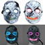 Halloween Fancy Mask Scary LED Costume Adult Skeleton Skull Accessory - 1