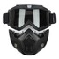 Motorcycle Bike Detachable Modular Lens Gray Helmet Face Mask Shield Goggles - 2