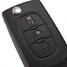 Button Flip Remote Key Fob C4 C5 Shell For Citroen C2 C3 C6 Case - 3