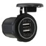 5V 2.1A Adapter 1A Socket Waterproof Car Dual USB Power Charger - 4