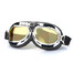 Frame Pilot Motorcycle Scooter Style Silver Helmet Goggles - 1