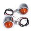 Turn Lights Bullet 12V Red Chrome Dual Pair Harley - 2