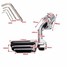 Adjustable 1.25inch Harley Davidson 32mm Short Mount Long Chrome Angled Foot Pegs Pedals - 2