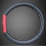 Type Black Universal 38CM Leather Car Steel Ring Wheel Red - 2