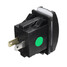 Green LED Backlit 5V 3.1A Car Boat Output Dual USB Charger Rocker Switch - 6