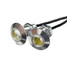 Silver Parking Light Shell Motor Car Lights Fog 23mm Eagle Eye LED Daytime Running DC12V - 5