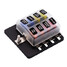 with LED Car Boat Marine 12V 24V Trike Way Blade Fuse Box Holder Warning Light - 1