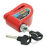 Red Motorcycle Scooter Security Anti-Theft Kit Wheel Disc Brake Lock Metal Alarm - 3