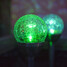 Ball Stake Glass Color Changing Crackle Light Solar 5a - 5