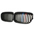 Front Kidney Grilles For BMW F20 Matte Black Grill M-color - 2