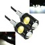 3W Pair 12V LED Motorcycle Car Eagle Eye Plate Screw Bolt 6000K Lamp License Light - 1