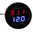 Voltmeter Thermometer in 1 Dual LED Digital Car 12V Display Red Blue - 1