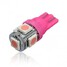 Pink Wedge Lamp T10 194 168 Super Bright 5SMD Bulb Car 5050 LED - 4