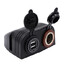 4.2A Dual USB Adapter Cigarette Car Charger with Socket Car Cigarette Lighter - 4
