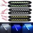 COB LED Lights 12-24V Soft Silicone 2PCS Car DRL Driving Daytime Running Lamp - 1