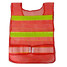 Stripes Mesh Reflective 2Pcs Red Waistcoat Traffic Security Vest - 3