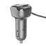 USB Car Charger Two Phone Car Charger Cigarette Lighter With Voltage One in Switch Lines - 2