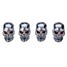 Style Skull Accessories Cup Car Wheel Tire Valve 4pcs Decoration - 1