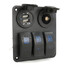 Breaker Waterproof RV LED Rocker Switch Panel Circuit Car Marine Boat Gang Dual USB - 7