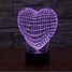 Heart Novelty Lighting Touch Dimming 3d Decoration Atmosphere Lamp Colorful Led Night Light - 1