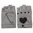Women Driving Mittens Fingerless Sports Motorcycle Dance PU Leather Gloves - 7