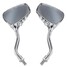Rear View Mirrors Chrome Skull Side 8MM 10MM Universal Motorcycle Claw - 2
