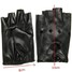 Leisure Cool Driving PU Leather Cycling Motorcycle Half Finger Gloves Fingerless - 3