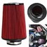 Cold Air Intake Filter Air Cleaner inches High Flow Cone Tapered Red Car - 1
