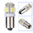 LED Car White Light 70-Lumen BA9S 5-SMD DC 12V 1.2W 6500K - 5