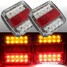 Caravan Indicator Lamp 12V LED Truck Trailer Stop Rear Tail License Plate - 2