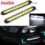 Waterproof Car Styling White Daytime Running Lights Flexible 2 X DRL LED Wave Shape COB - 1