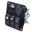 Ports LED Voltmeter DC12-24V Socket Marine Boat Car Dual USB Power Switch - 7