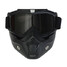 Detachable Harley Retro Helmet Face Mask Shield Goggles Motorcycle - 1