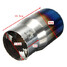 Round Caliber Universal Grilled Blue Stainless Steel Exhaust Muffler Pipe - 3