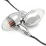 Metal Universal Indicator Light Amber Turn Signal Blinker Lamp Pair 12V Motorcycle - 6