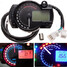 Speedometer Odometer Adjustable Motorcycle LCD Digital Dual - 1