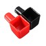 Red Pair Positive Negative Battery Terminal Black - 3
